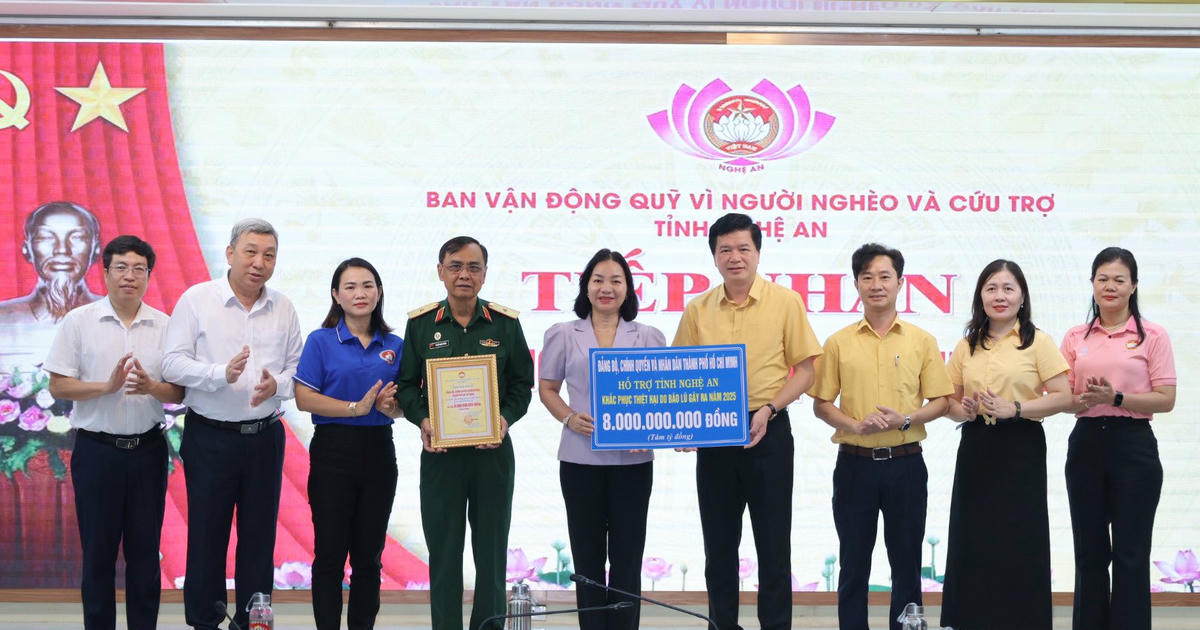 TP Hồ Chí Minh hỗ trợ tỉnh Nghệ An 8 tỷ đồng khắc phục hậu quả bão lũ