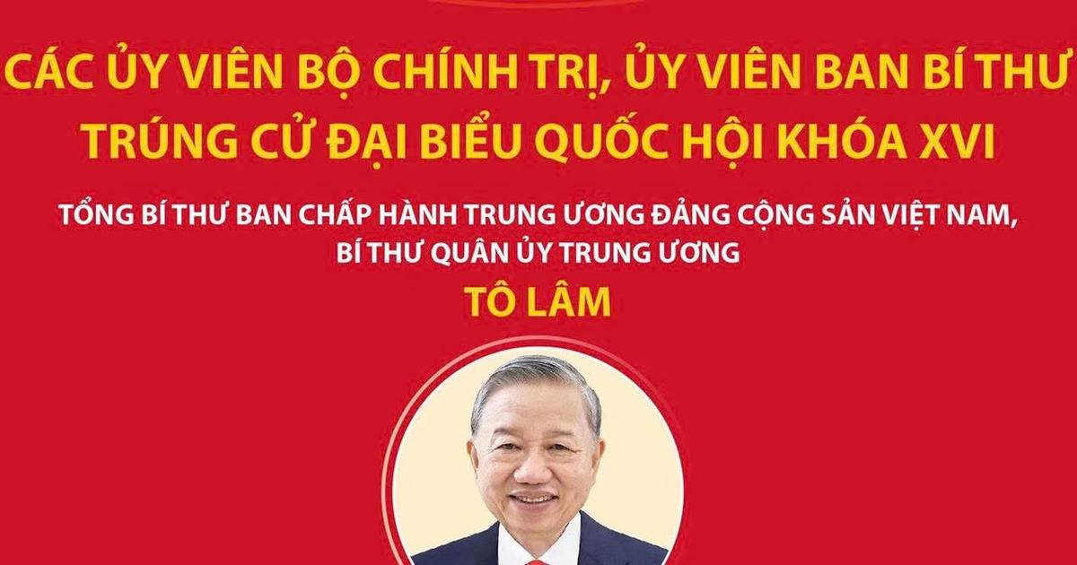 Các Ủy viên Bộ Chính trị, Ủy viên Ban Bí thư trúng cử đại biểu Quốc hội khóa XVI