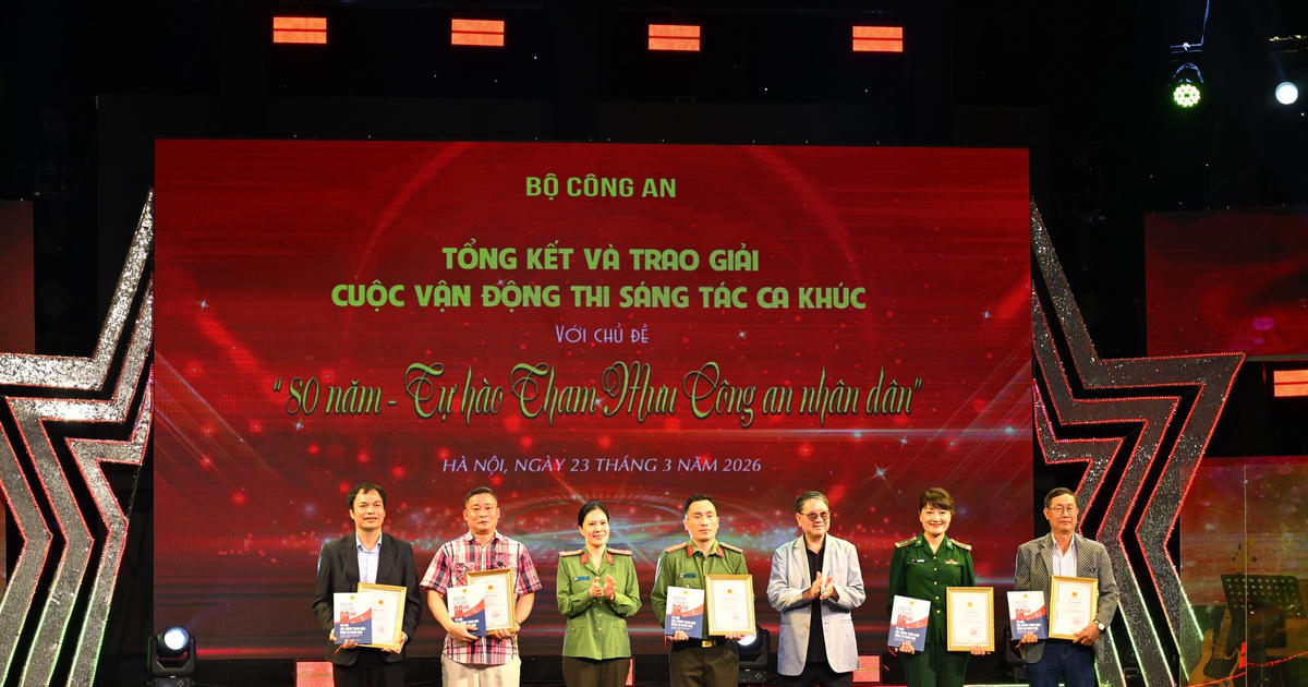 Bộ Công an trao giải Cuộc vận động thi sáng tác ca khúc với chủ đề “80 năm – Tự hào Tham mưu Công an nhân dân”