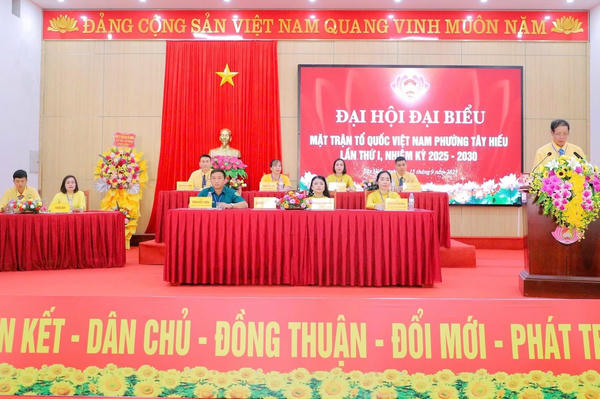 Phường Tây Hiếu tổ chức Đại hội Mặt trận Tổ quốc lần thứ I nhiệm kỳ 2025-2030