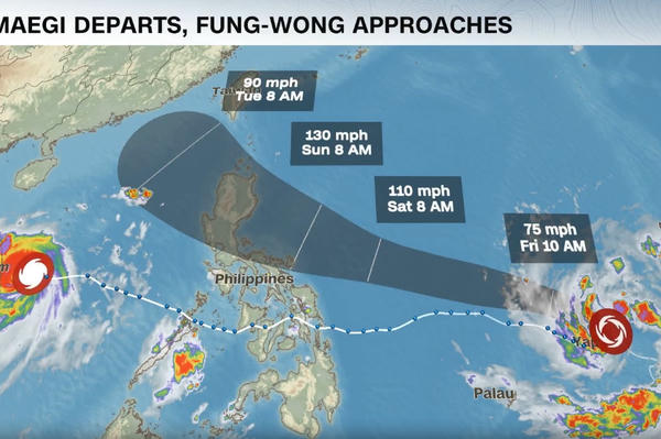 Chưa hết chao đảo với Kalmaegi, Philippines lại chuẩn bị đón siêu bão Fung-wong Chưa hết chao đảo với Kalmaegi, Philippines lại chuẩn bị đón siêu bão Fung-wong