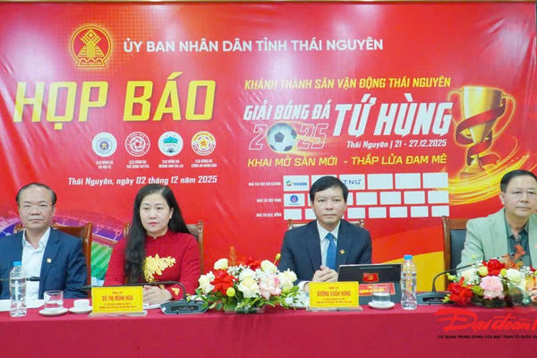 Ấn định thời gian tổ chức giải bóng đá nhân dịp khánh thành sân vận động Thái Nguyên