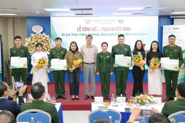 Nhiều gia đình quân nhân hiếm muộn được hỗ trợ thực hiện IVF miễn phí