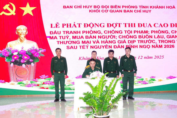 BĐBP Khánh Hòa phát động cao điểm đấu tranh phòng, chống tội phạm dịp Tết 2026 BĐBP Khánh Hòa phát động cao điểm đấu tranh phòng, chống tội phạm dịp Tết 2026