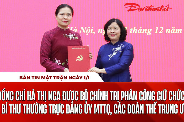 Bản tin Mặt trận sáng 1/1