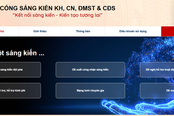 Cổng Sáng kiến tiếp nhận hơn 1.000 sáng kiến về công nghệ và đổi mới sáng tạo