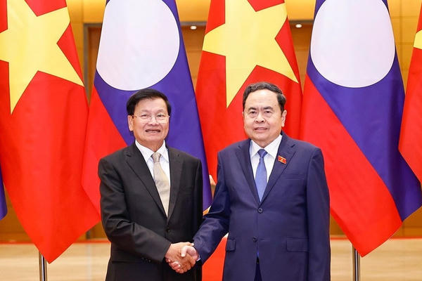 Chủ tịch Quốc hội Trần Thanh Mẫn hội kiến Tổng Bí thư, Chủ tịch nước Lào