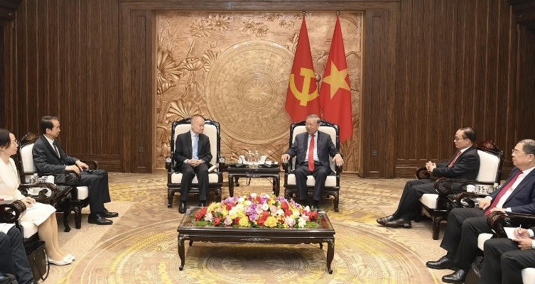 Tổng Bí thư Tô Lâm tiếp Đặc phái viên của Tổng Bí thư, Chủ tịch Trung Quốc Tập Cận Bình