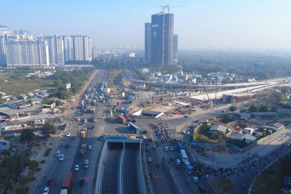 TP Hồ Chí Minh thông xe nhánh hầm chui thuộc dự án nút giao An Phú TP Hồ Chí Minh thông xe nhánh hầm chui thuộc dự án nút giao An Phú