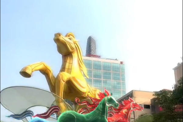 Đường hoa Nguyễn Huệ Tết Bính Ngọ 2026 - Trình chiếu thử công nghệ Mapping đột phá