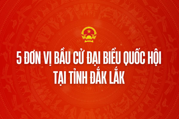 Infographic: 5 đơn vị bầu cử đại biểu Quốc hội tại tỉnh Đắk Lắk