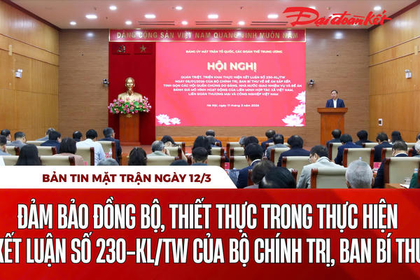 Bản tin Mặt trận sáng 12/3