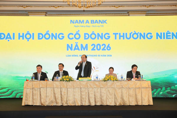 Nam A Bank tổ chức thành công ĐHĐCĐ 2026: Sẵn sàng cho kỷ nguyên tăng trưởng mới Nam A Bank tổ chức thành công ĐHĐCĐ 2026: Sẵn sàng cho kỷ nguyên tăng trưởng mới