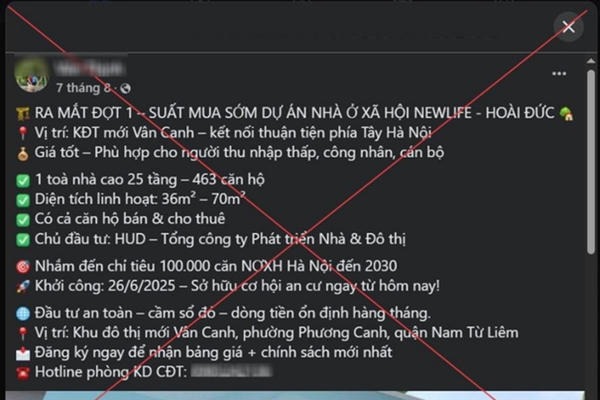 Xử phạt 2 trường hợp rao bán “suất ngoại giao”, “suất nội bộ” nhà ở xã hội trên mạng