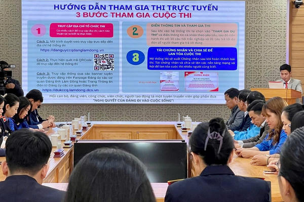 Lâm Đồng: Phát động cuộc thi trực tuyến tìm hiểu Nghị quyết Đại hội lần thứ XIV Đảng