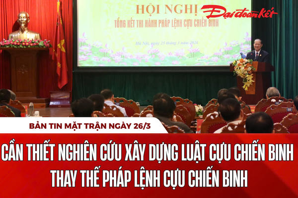 Bản tin Mặt trận sáng 26/3