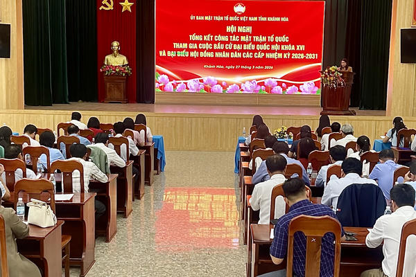 Khánh Hòa tổ chức Hội nghị tổng kết công tác Mặt trận tham gia bầu cử ĐBQH và HĐND các cấp