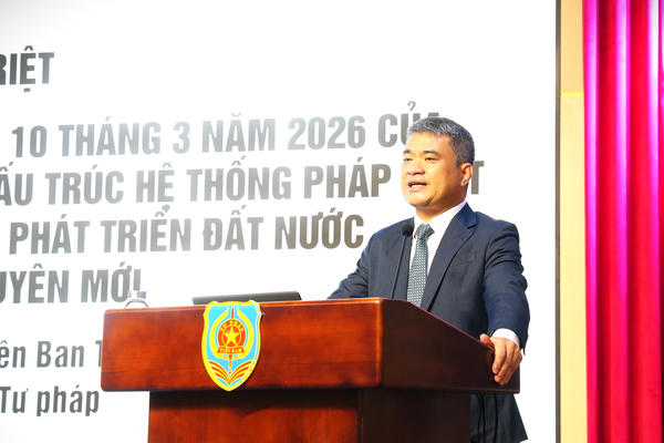 Bộ Tư pháp tổ chức Hội nghị quán triệt Kết luận số 09-KL/TW ngày 10/3/2026 của Bộ Chính trị