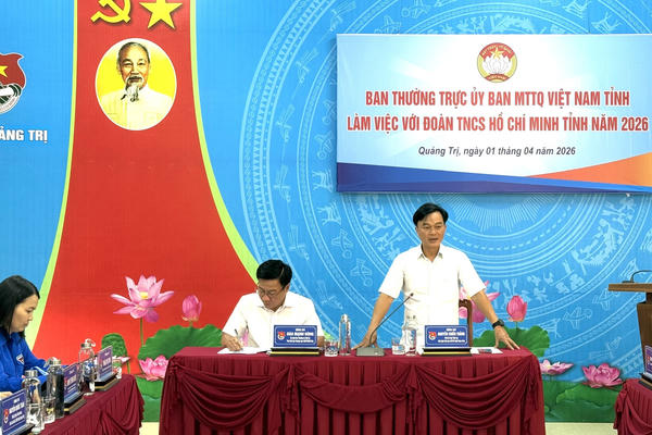 Mặt trận Quảng Trị làm việc với các tổ chức chính trị - xã hội năm 2026