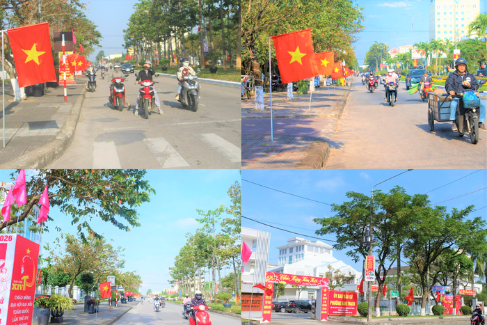 Sắc cờ hoa phủ khắp Đà Nẵng chào mừng Đại hội XIV của Đảng