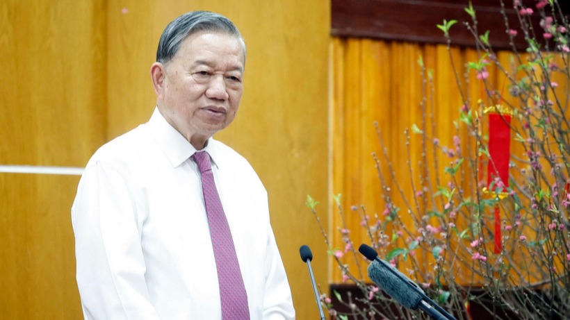 Tổng Bí thư Tô Lâm thăm, chúc Tết Đảng bộ, chính quyền, nhân dân tỉnh Tây Ninh