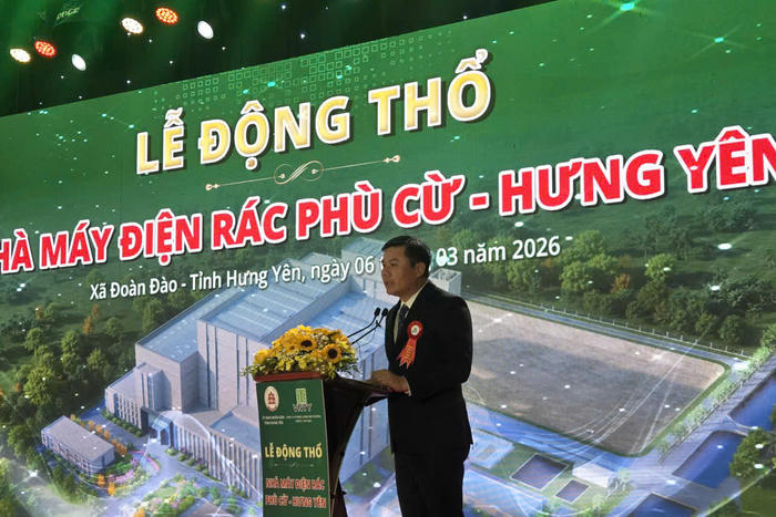 Hưng Yên: Khởi công nhà máy điện rác công suất xử lý 1.600 tấn/ngày