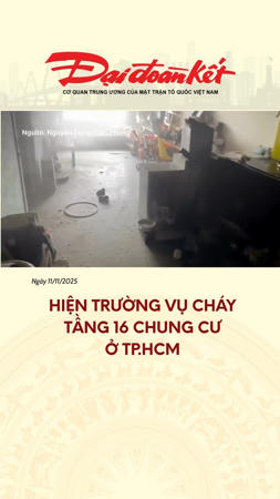 Hiện trường vụ cháy tầng 16 chung cư ở TP Hồ Chí Minh