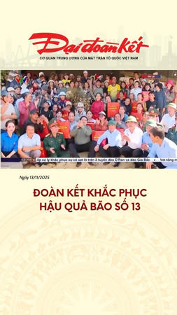 Đoàn kết khắc phục hậu quả bão số 13 