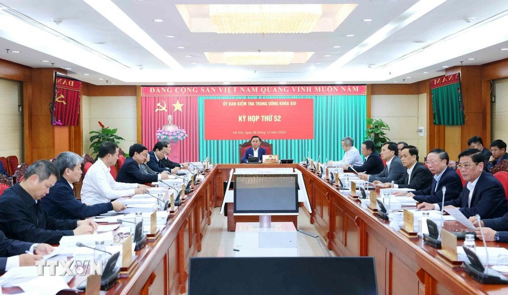 Quang cảnh Kỳ họp thứ 52 Uỷ ban Kiểm tra Trung ương. (Ảnh: Phương Hoa/TTXVN) ttxvn_ky luat dang.jpg