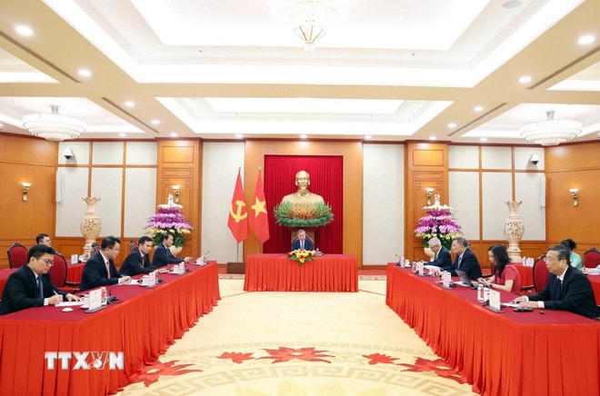 Tổng Bí thư Tô Lâm điện đàm với Chủ tịch Hội đồng châu Âu Antonio Costa. (Ảnh: Thống Nhất/TTXVN) ttxvn-tong-bi-thu-to-lam-dien-dam-voi-chu-tich-hoi-dong-chau-au-8007007-1.jpg