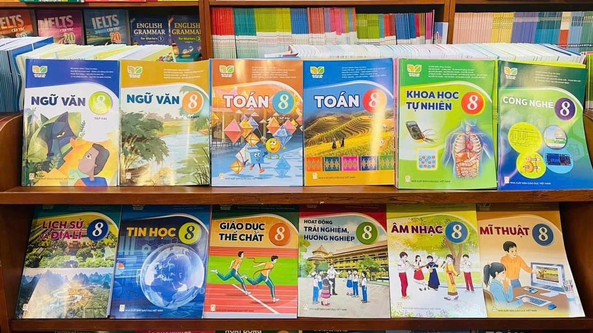 Sách giáo khoa lớp 8 theo Chương trình Giáo dục phổ thông 2018 của NXB Giáo dục Việt Nam. Ảnh: T.V.