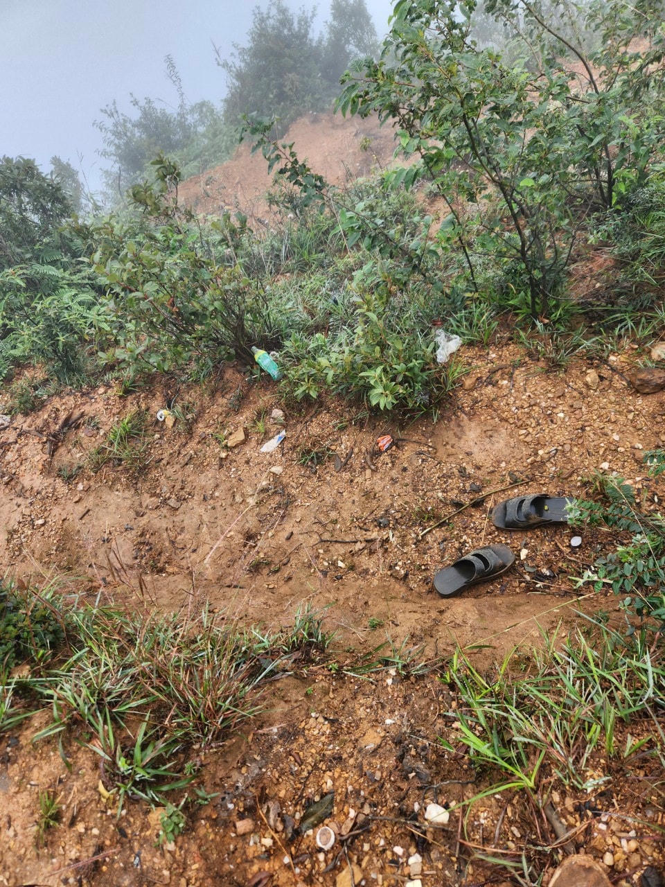 Hiện trường nơi ông T. nằm gục. Ảnh: An Trịnh