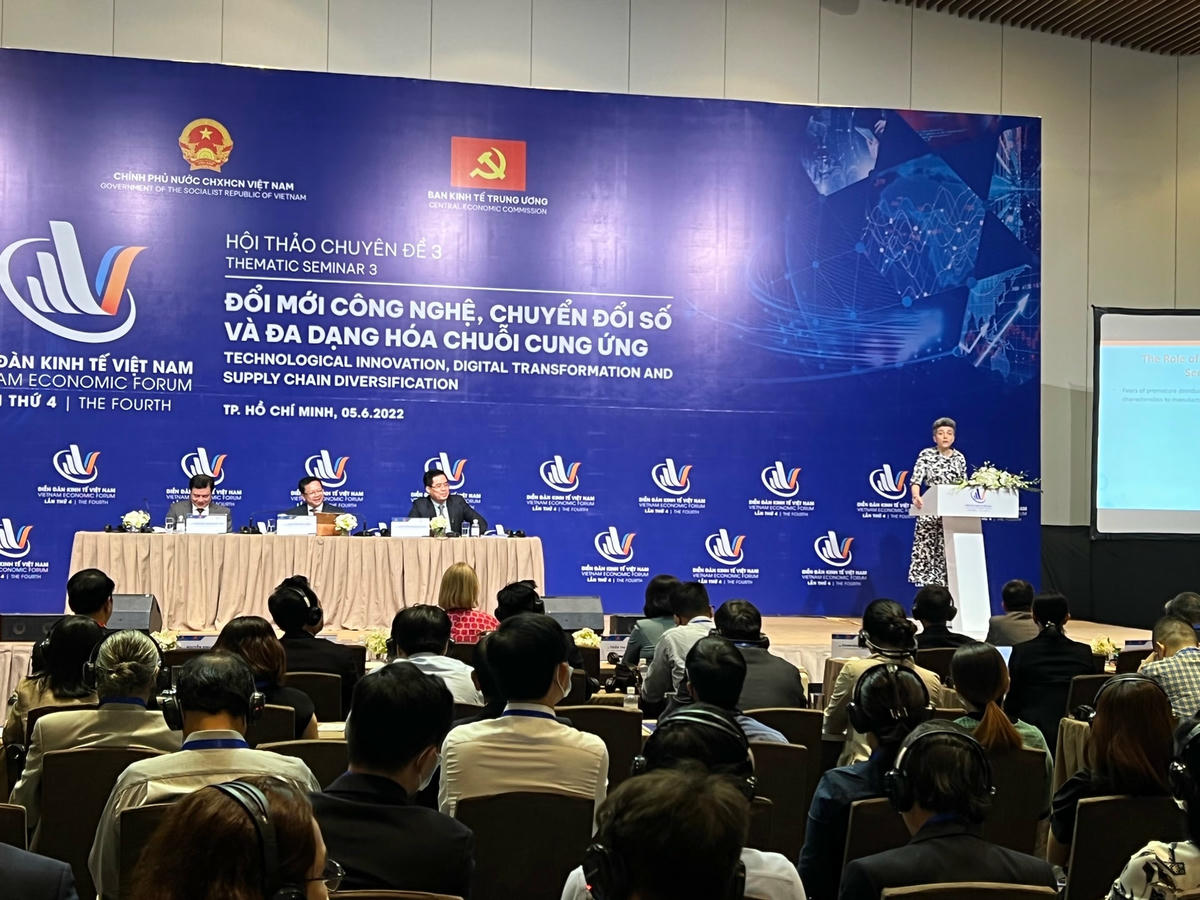 Hội thảo đổi mới công nghệ, chuyển đổi số và đa dạng hóa chuỗi cung ứng thu hút nhiều đại biểu tham gia.