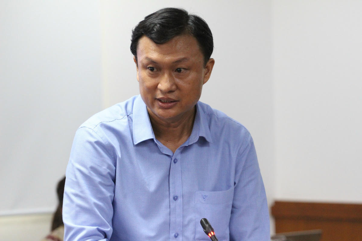 Đại diện Sở Tài nguyên - Môi trường nói về tình trạng xóa điểm ô nhiễm trên địa bàn thành phố.