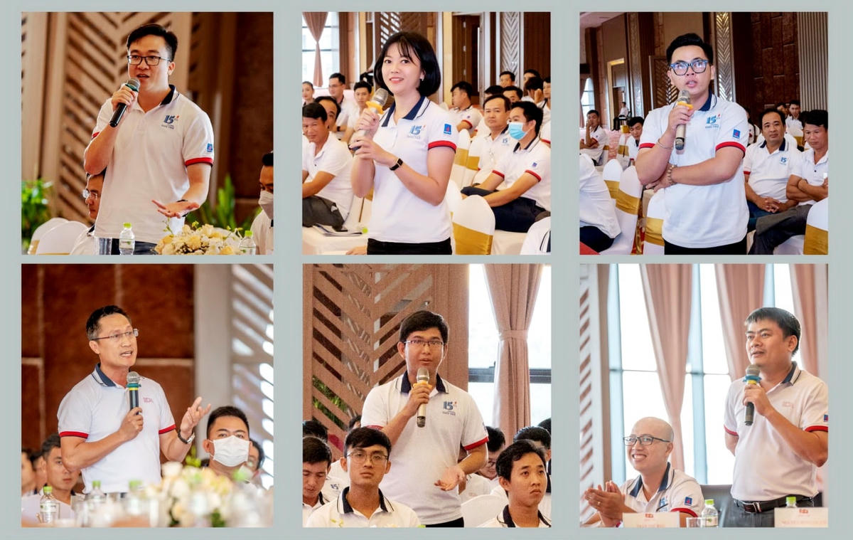 Rất nhiều ý kiến tham gia đóng góp về văn hóa doanh nghiệp.