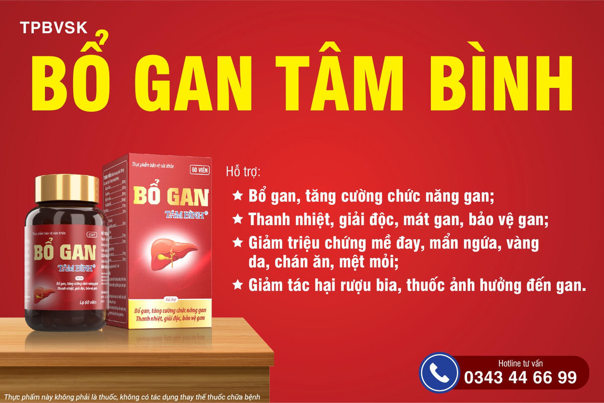 Bổ gan Tâm Bình – Hỗ trợ giải độc gan, tăng cường chức năng gan.