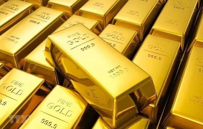 Vàng trong nước có diễn biến ngược chiều với vàng thế giới. Ảnh minh họa.