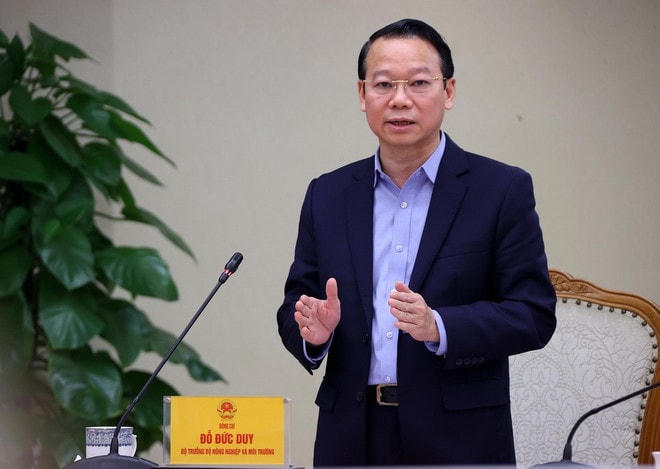 Bộ trưởng Bộ Nông nghiệp và Môi trường Đỗ Đức Duy phát biểu. (Ảnh: Văn Điệp/TTXVN) bo-truong-do-duc-duy-1.jpg
