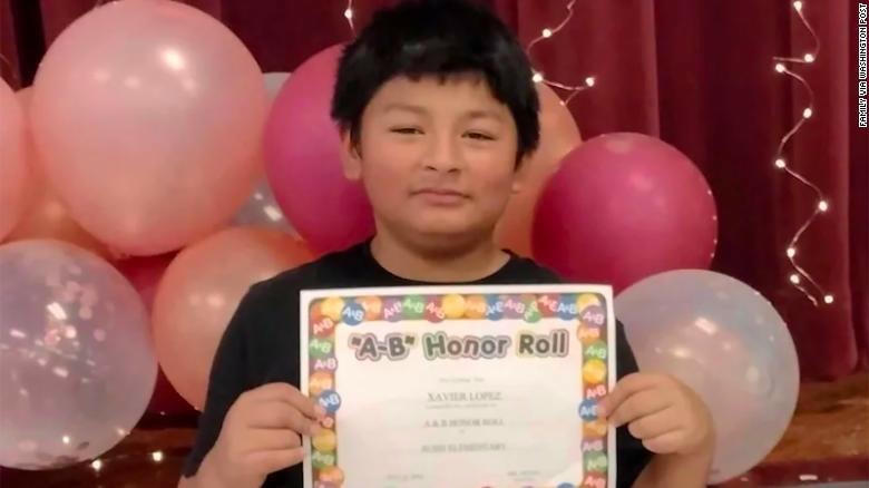 Xavier Lopez luôn mong muốn được học trung học cơ sở. Ảnh: CNN.