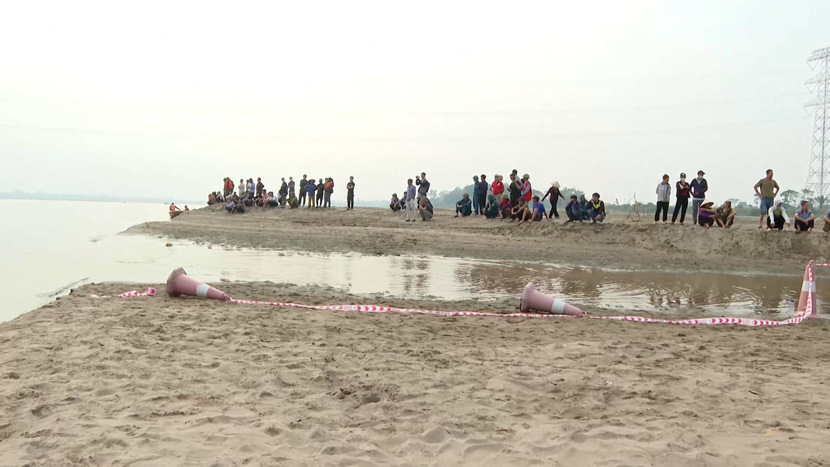 Địa điểm các em học sinh tắm và bị mất tích. Ảnh Tuấn Tru