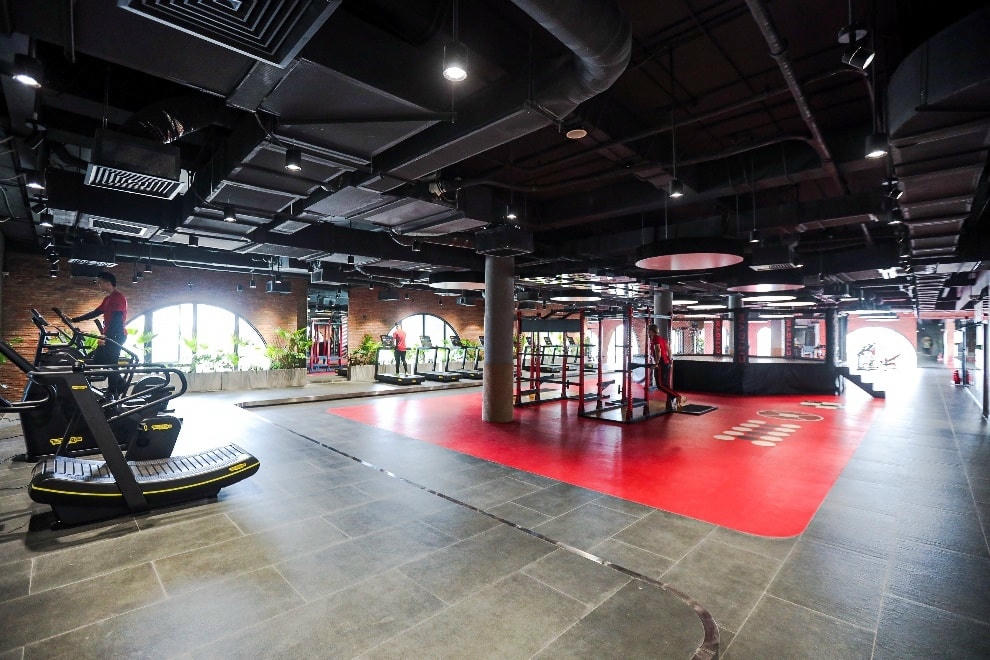 Phòng tập gym tại trung tâm thể thao đa năng Aqua Sport Center thuộc Aqua City.
