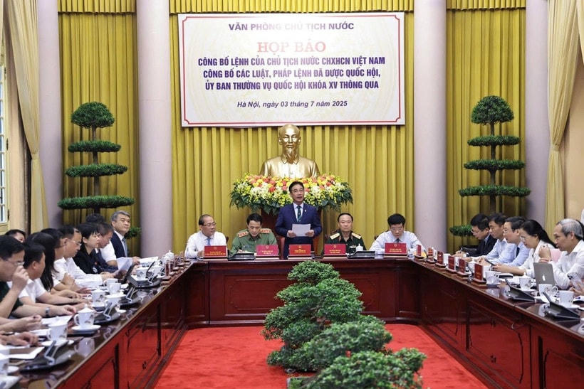 Phó Chủ nhiệm Văn phòng Chủ tịch nước Phạm Thanh Hà phát biểu. (Ảnh: An Đăng/TTXVN)