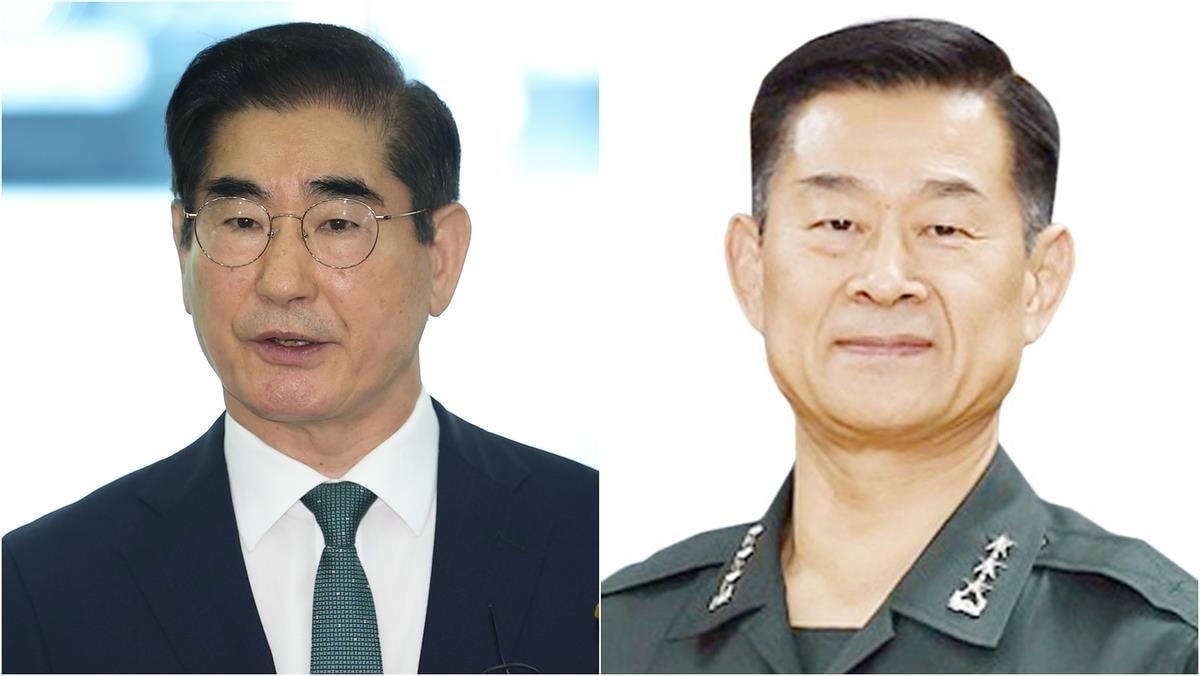 Former Defense Minister Kim Yong-hyun (L) and Defense Minister nominee Choi Byung-hyuk, South Korea's ambassador to Saudi Arabia, are seen in this composite photo. (Yonhap) 