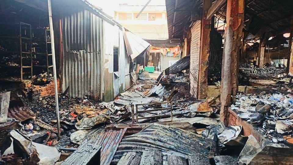 Hiện trường vụ cháy.