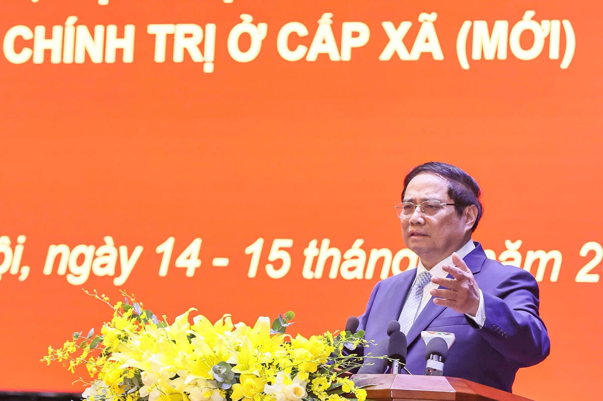 Thủ tướng Chính phủ Phạm Minh Chính phát biểu tại Hội nghị. Ảnh: Quang Vinh