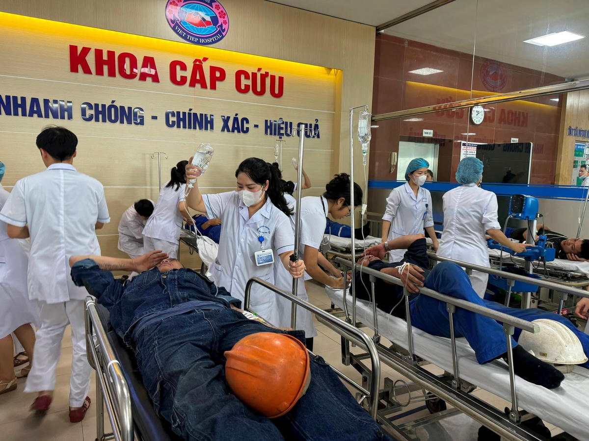 69 công nhân đã nhập viện tại Bệnh viện Hữu nghị Việt Tiệp để điều trị và theo dõi sức khoẻ.