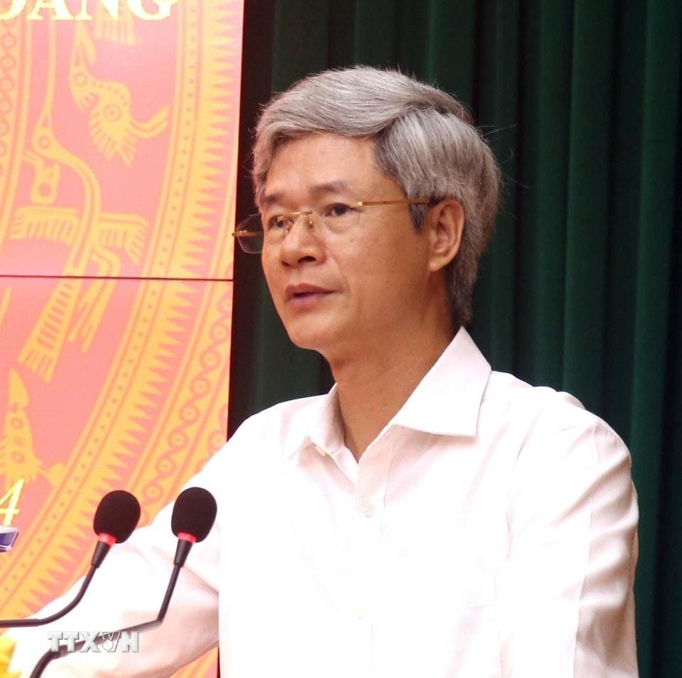 Ông Đào Hồng Vận, Ủy viên Ban Thường vụ Tỉnh ủy, đại biểu Quốc hội khóa XV, giữ chức vụ Trưởng Đoàn đại biểu Quốc hội khóa XV tỉnh Hưng Yên. (Ảnh: TTXVN)