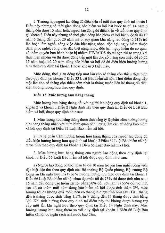 Nghị định 157/2025/NĐ-CP: Quy định mới về lương hưu, lộ trình nghỉ hưu, trợ cấp... đối với quân nhân, Công an, dân quân thường trực- Ảnh 12.