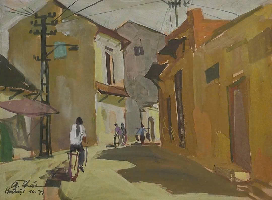 Mot ghi chep nhanh goc pho Ha noi bang bot mau Nam st 1978