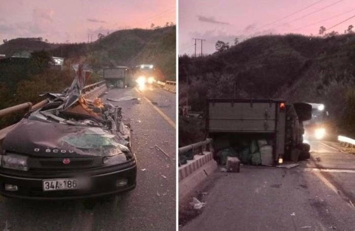 Hiện trường xảy ra vụ tai nạn.